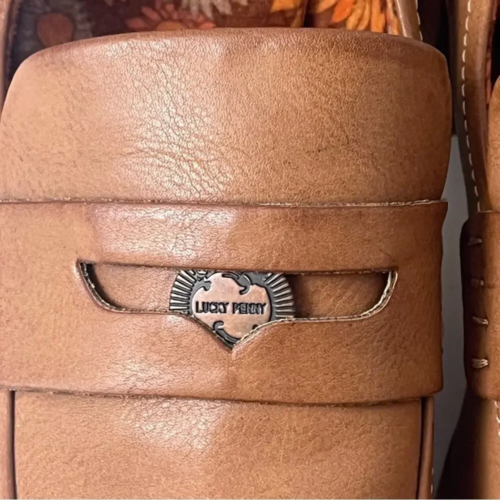 Korks Corsica Penny Loafer Women’s 10 Lugged Heel Slip On Tan New Without Box - Picture 5 of 10